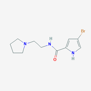 molecular formula C11H16BrN3O B3038777 4-溴-N-[2-(1-吡咯烷基)乙基]-1H-吡咯-2-甲酰胺 CAS No. 900019-48-9