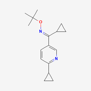 molecular formula C16H22N2O B3038780 cyclopropyl(6-cyclopropyl-3-pyridinyl)methanone O-(tert-butyl)oxime CAS No. 900019-86-5