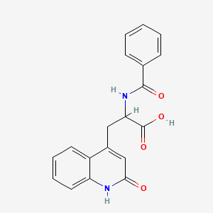 molecular formula C19H16N2O4 B3038784 2-Benzamido-3-(2-oxo-1,2-dihydroquinolin-4-yl)propanoic acid CAS No. 90098-03-6