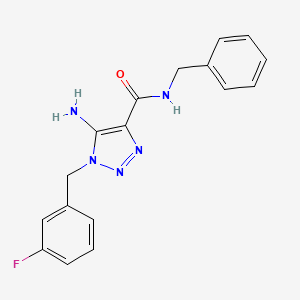 molecular formula C17H16FN5O B3038791 5-amino-N-benzyl-1-(3-fluorobenzyl)-1H-1,2,3-triazole-4-carboxamide CAS No. 902470-60-4