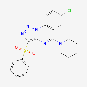 7-Chloro-5-(3-methylpiperidin-1-yl)-3-(phenylsulfonyl)[1,2,3]triazolo[1,5-a]quinazoline