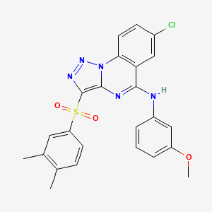 7-chloro-3-[(3,4-dimethylphenyl)sulfonyl]-N-(3-methoxyphenyl)[1,2,3]triazolo[1,5-a]quinazolin-5-amine