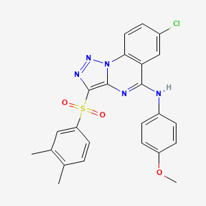 7-chloro-3-[(3,4-dimethylphenyl)sulfonyl]-N-(4-methoxyphenyl)[1,2,3]triazolo[1,5-a]quinazolin-5-amine
