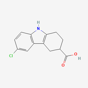 molecular formula C13H12ClNO2 B3038816 6-chloro-2,3,4,9-tetrahydro-1H-carbazole-3-carboxylic acid CAS No. 907212-25-3