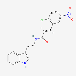 3-(2-chloro-5-nitrophenyl)-N-[2-(1H-indol-3-yl)ethyl]prop-2-enamide