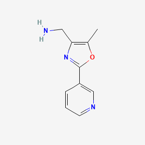 molecular formula C10H11N3O B3038843 4-Aminomethyl-5-methyl-2-(pyridin-3-yl)oxazole CAS No. 914637-12-0