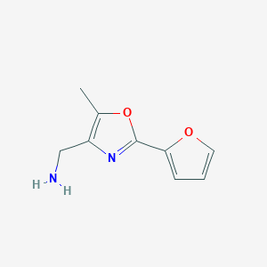 molecular formula C9H10N2O2 B3038844 4-Aminomethyl-5-methyl-2-(furan-2-yl)oxazole CAS No. 914637-14-2