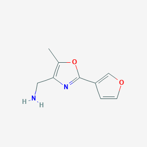 molecular formula C9H10N2O2 B3038845 4-Aminomethyl-5-methyl-2-(furan-3-yl)oxazole CAS No. 914637-16-4