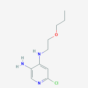 molecular formula C10H16ClN3O B3038848 6-chloro-N4-(2-propoxyethyl)pyridine-3,4-diamine CAS No. 915307-80-1