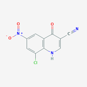 molecular formula C10H4ClN3O3 B3038849 8-Chloro-4-hydroxy-6-nitroquinoline-3-carbonitrile CAS No. 915369-45-8