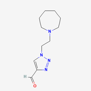 molecular formula C11H18N4O B3038851 1-(2-(氮杂环丁基)乙基)-1H-1,2,3-三唑-4-甲醛 CAS No. 915370-11-5