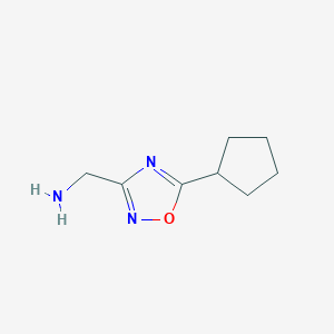 molecular formula C8H13N3O B3038854 (5-Cyclopentyl-1,2,4-oxadiazol-3-yl)methylamine CAS No. 915925-36-9