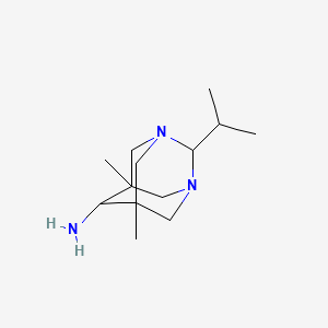 molecular formula C13H25N3 B3038856 5,7-Dimethyl-2-(propan-2-yl)-1,3-diazatricyclo[3.3.1.1~3,7~]decan-6-amine CAS No. 917216-55-8