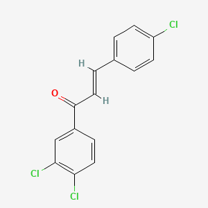 molecular formula C15H9Cl3O B3038858 (2E)-3-(4-chlorophenyl)-1-(3,4-dichlorophenyl)prop-2-en-1-one CAS No. 918826-15-0