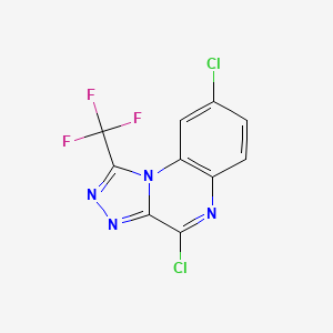 molecular formula C10H3Cl2F3N4 B3038859 4,8-Dichloro-1-(trifluoromethyl)-[1,2,4]triazolo[4,3-a]quinoxaline CAS No. 91895-37-3
