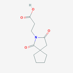 molecular formula C11H15NO4 B3038864 3-(1,3-Dioxo-2-azaspiro[4.4]non-2-yl)propanoic acid CAS No. 92147-40-5