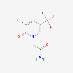 molecular formula C8H6ClF3N2O2 B3038866 2-[3-氯-2-氧代-5-(三氟甲基)吡啶-1-基]乙酰胺 CAS No. 923155-43-5