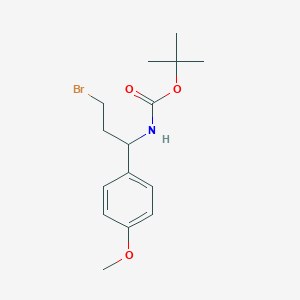 molecular formula C15H22BrNO3 B3038875 1-(Boc-amino)-3-bromo-1-(4-methoxyphenyl)propane CAS No. 924818-01-9