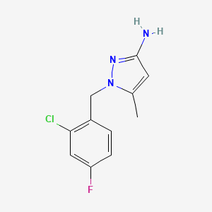 molecular formula C11H11ClFN3 B3038877 1-(2-chloro-4-fluorobenzyl)-5-methyl-1H-pyrazol-3-amine CAS No. 925179-59-5