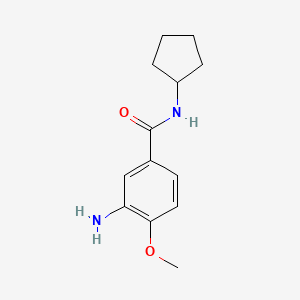 molecular formula C13H18N2O2 B3038887 3-amino-N-cyclopentyl-4-methoxybenzamide CAS No. 926249-82-3