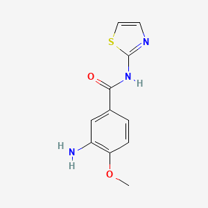 molecular formula C11H11N3O2S B3038889 3-amino-4-methoxy-N-(1,3-thiazol-2-yl)benzamide CAS No. 926263-37-8