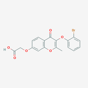 molecular formula C18H13BrO6 B3038908 {[3-(2-bromophenoxy)-2-methyl-4-oxo-4H-chromen-7-yl]oxy}acetic acid CAS No. 929339-47-9