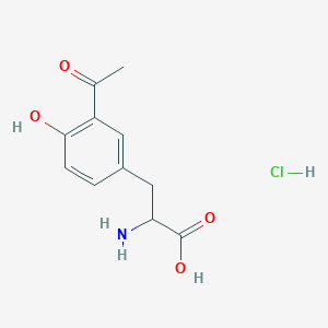 molecular formula C11H14ClNO4 B3038936 Tyrosine, 3-acetyl-, hydrochloride CAS No. 93602-64-3