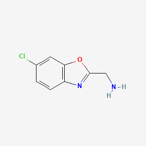 molecular formula C8H7ClN2O B3038937 [(6-氯-1,3-苯并恶唑-2-基)甲基]胺 CAS No. 936074-79-2