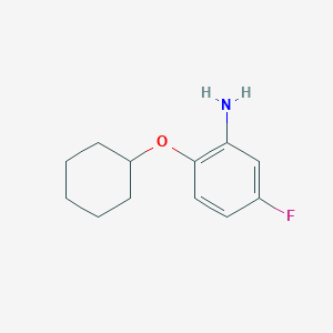 molecular formula C12H16FNO B3038942 2-(Cyclohexyloxy)-5-fluoroaniline CAS No. 937597-01-8