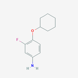 molecular formula C12H16FNO B3038943 4-(环己氧基)-3-氟苯胺 CAS No. 937598-66-8