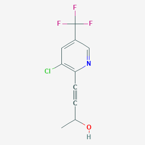 molecular formula C10H7ClF3NO B3038945 4-[3-氯-5-(三氟甲基)-2-吡啶基]-3-丁炔-2-醇 CAS No. 937601-45-1