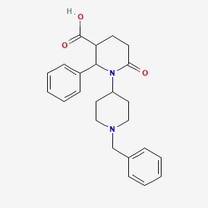 molecular formula C24H28N2O3 B3038946 1-(1-Benzyl-4-piperidinyl)-2-phenyl-6-oxo-3-piperidinecarboxylic acid CAS No. 937604-14-3