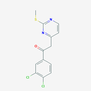 molecular formula C13H10Cl2N2OS B3038947 1-(3,4-二氯苯基)-2-[2-(甲硫基)-4-嘧啶基]-1-乙酮 CAS No. 937604-22-3