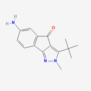 molecular formula C15H17N3O B3038948 6-Amino-3-(tert-butyl)-2-methylindeno[3,2-c]pyrazol-4-one CAS No. 937604-50-7