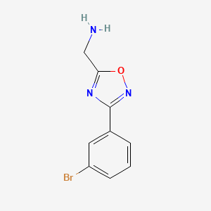 molecular formula C9H8BrN3O B3038952 [3-(3-Bromophenyl)-1,2,4-oxadiazol-5-YL]methanamine CAS No. 937651-15-5