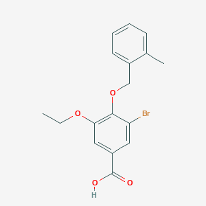 3-Bromo-5-ethoxy-4-[(2-methylbenzyl)oxy]benzoic acid
