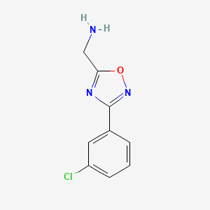 [3-(3-Chlorophenyl)-1,2,4-oxadiazol-5-yl]methanamine