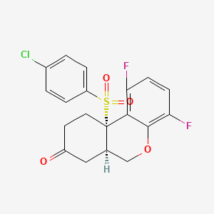 (6aR,10aS)-10a-(4-chlorophenylsulfonyl)-1,4-difluoro-6a,7,10,10a-tetrahydro-6H-benzo[c]chromen-8(9H)-one