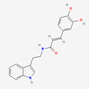 molecular formula C19H18N2O3 B3038989 (E)-N-[2-(3-吲哚基)乙基]-3-(3,4-二羟基苯基)丙烯酰胺 CAS No. 945453-47-4