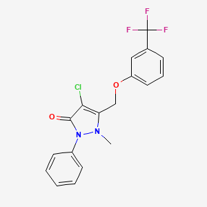 4-chloro-1-methyl-2-phenyl-5-{[3-(trifluoromethyl)phenoxy]methyl}-1,2-dihydro-3H-pyrazol-3-one