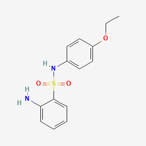 molecular formula C14H16N2O3S B3039011 2-amino-N-(4-ethoxyphenyl)benzenesulfonamide CAS No. 94844-80-1