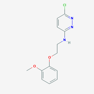 molecular formula C13H14ClN3O2 B3039013 6-chloro-N-[2-(2-methoxyphenoxy)ethyl]pyridazin-3-amine CAS No. 949910-51-4