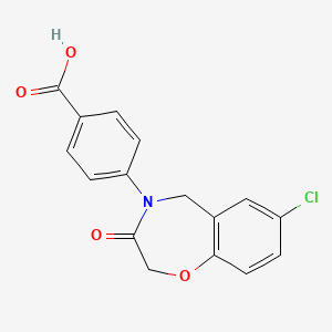 molecular formula C16H12ClNO4 B3039015 4-(7-chloro-3-oxo-2,3-dihydro-1,4-benzoxazepin-4(5H)-yl)benzoic acid CAS No. 950266-82-7