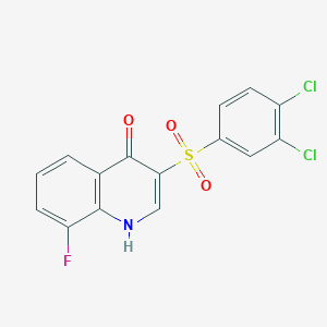 molecular formula C15H8Cl2FNO3S B3039017 3-[(3,4-dichlorophenyl)sulfonyl]-8-fluoroquinolin-4(1H)-one CAS No. 950276-06-9