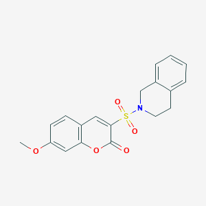 molecular formula C19H17NO5S B3039019 3-(3,4-dihydroisoquinolin-2(1H)-ylsulfonyl)-7-methoxy-2H-chromen-2-one CAS No. 950281-11-5