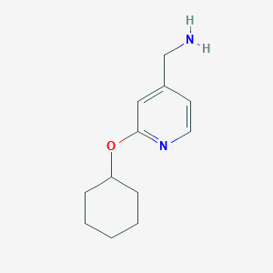 [2-(Cyclohexyloxy)pyridin-4-yl]methanamine