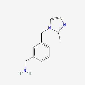 molecular formula C12H15N3 B3039034 {3-[(2-methyl-1H-imidazol-1-yl)methyl]phenyl}methanamine CAS No. 953751-31-0
