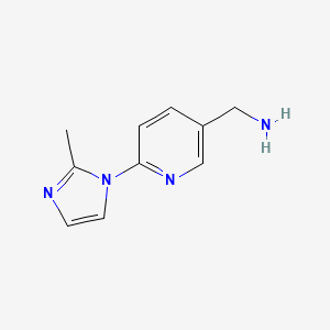 molecular formula C10H12N4 B3039036 [6-(2-methyl-1H-imidazol-1-yl)pyridin-3-yl]methanamine CAS No. 953902-13-1
