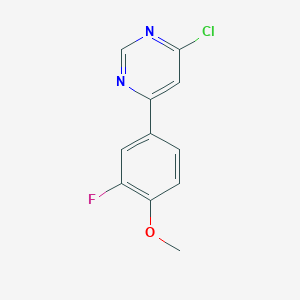molecular formula C11H8ClFN2O B3039038 4-氯-6-(3-氟-4-甲氧基苯基)嘧啶 CAS No. 954219-34-2
