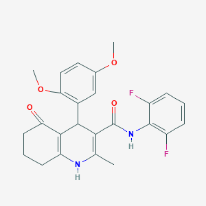 molecular formula C25H24F2N2O4 B303904 N-(2,6-difluorophenyl)-4-(2,5-dimethoxyphenyl)-2-methyl-5-oxo-1,4,5,6,7,8-hexahydro-3-quinolinecarboxamide 